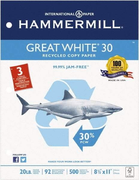 Hammermill - White Copy Paper - Use with Laser Printers, Inkjet Printers, Copiers - Exact Industrial Supply