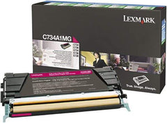 Lexmark - Magenta Toner Cartridge - Use with Lexmark C734, C736, X734, X738 - Exact Industrial Supply