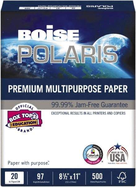 Boise - White Copy Paper - Use with Laser Printers, Copiers, Inkjet Printers - Exact Industrial Supply