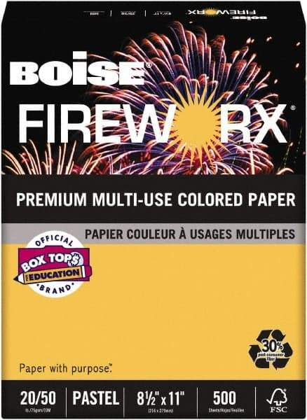 Boise - Golden Glimmer Colored Copy Paper - Use with Laser Printers, Copiers, Plain Paper Fax Machines, Multifunction Machines - Exact Industrial Supply