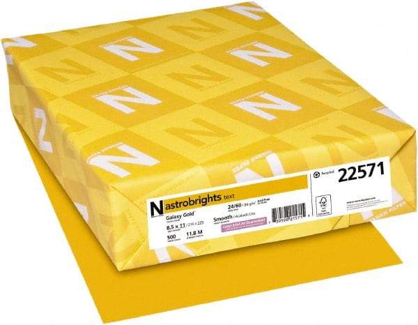 Neenah Paper - Gold Colored Copy Paper - Use with Laser Printers, Inkjet Printers, Copiers - Exact Industrial Supply