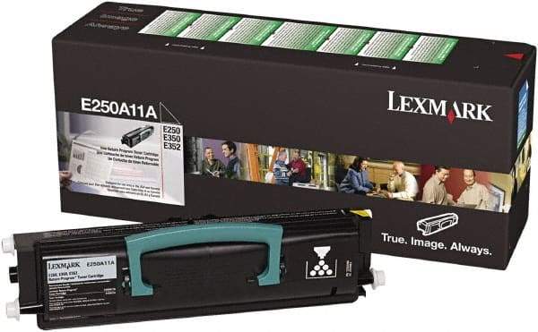 Lexmark - Black Toner Cartridge - Use with Lexmark E250, E350, E352dn - Exact Industrial Supply