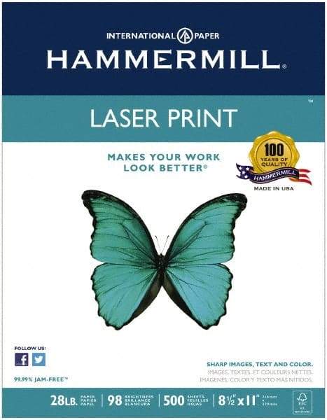 Hammermill - White Copy Paper - Use with Laser Printers, Copiers - Exact Industrial Supply