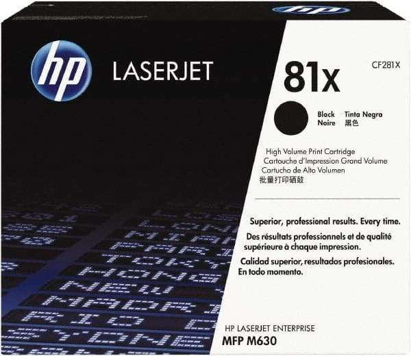 Hewlett-Packard - Black Toner Cartridge - Use with HP LaserJet Enterprise Flow MFP M630z, Enterprise MFP M630f, M630h - Exact Industrial Supply