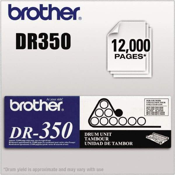 Brother - Black Drum Unit - Use with Brother DCP-7010, 7020, 7025, HL-2030, 2035, 2037, 2040, 2070N, intelliFax-2820, 2825, 2910, 2920, MFC-7220, 7225N, 7420, 7820N - Exact Industrial Supply