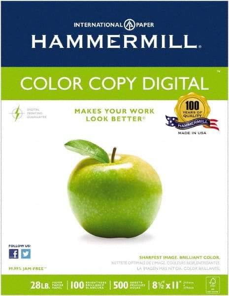 Hammermill - Photo White Colored Copy Paper - Use with Laser Printers, Offset Presses, Color Copiers - Exact Industrial Supply