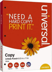 UNIVERSAL - White Copy Paper - Use with Laser Printers, Copiers, Plain Paper Fax Machines - Exact Industrial Supply