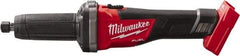 Milwaukee Tool - 1/4" Collet, 20,000 RPM, Inline Handle Electric Die Grinder - 18 Volts - Exact Industrial Supply