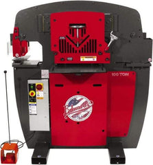 Edwards Manufacturing - 11" Throat Depth, 100 Ton Punch Pressure, 1-1/16" in 1" Punch Capacity Ironworker - 3 Phase, 230 Volts - Exact Industrial Supply