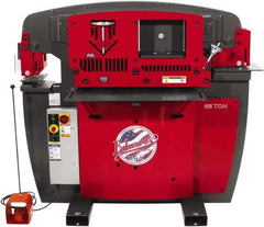 Edwards Manufacturing - 9-3/4" Throat Depth, 65 Ton Punch Pressure, 1-1/16" in 3/4" Punch Capacity Ironworker - 7-1/2 hp, 3 Phase, 460 Volts, 50" Wide x 60-1/4" High x 45" Deep - Exact Industrial Supply