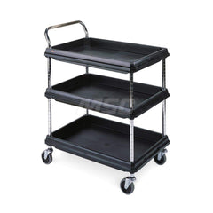 Metro - Carts; Type: Utility ; Load Capacity (Lb.): 400.000 ; Number of Shelves: 3 ; Width (Inch): 21-1/2 ; Length (Inch): 33-3/4 ; Height (Inch): 33-1/4 - Exact Industrial Supply