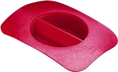 Caplugs - 2.55" ID, Round Head with Rectangular Flange Flange Plug - 3/4" Long, Low-Density Polyethylene, Red - Exact Industrial Supply