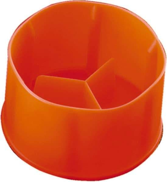 Caplugs - 1.58" ID, Round Head Connector Cap - 1-1/16" Long, Low-Density Polyethylene, Orange - Exact Industrial Supply