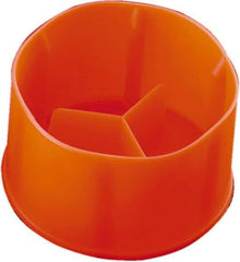 Caplugs - 0.675" ID, Round Head Connector Cap - 35/64" Long, Low-Density Polyethylene, Orange - Exact Industrial Supply