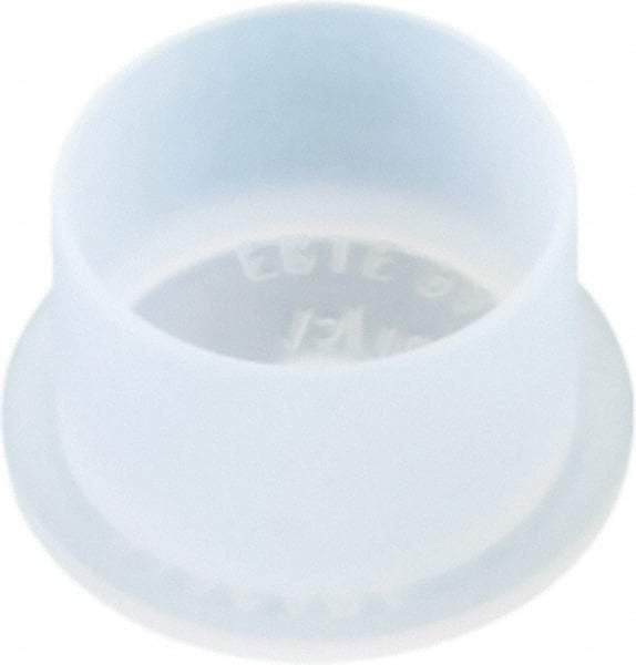 Caplugs - 0.738" ID, Push-On, Round Head Cap - 43/64" Long, Low-Density Polyethylene, Natural (Color) - Exact Industrial Supply