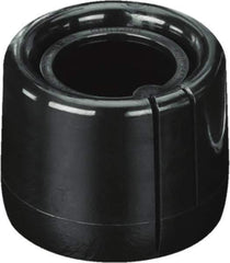 Caplugs - Round Head, Tear-Tab Tube Cap - Low-Density Polyethylene, Black - Exact Industrial Supply