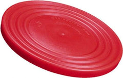 Caplugs - Round Head Flange Cap - Low-Density Polyethylene, Red - Exact Industrial Supply