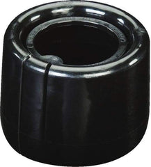 Caplugs - Round Head, Tear-Tab Tube Cap - Low-Density Polyethylene, Black - Exact Industrial Supply