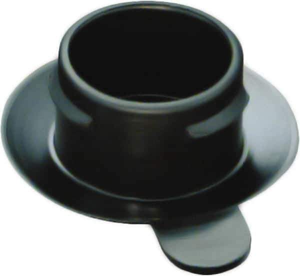 Caplugs - Push-In Finishing Plugfor 1/2 SAE, 1/4 NPT Thread - 0.444" ID, 0.72 OD, Low-Density Polyethylene, Black - Exact Industrial Supply