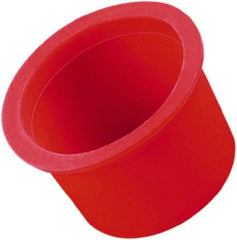 Caplugs - 0.111" ID, Round Head, Tapered Masking Cap/Plug - 0.4" OD, 3/8" Long, Silicone, Natural (Color) - Exact Industrial Supply