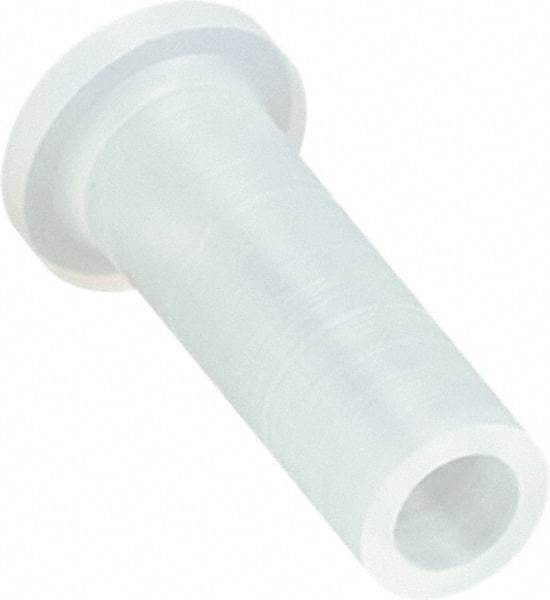 Caplugs - 7/16" ID, Round Head Cap with Flange - 61/64" Long, Silicone, Natural (Color) - Exact Industrial Supply