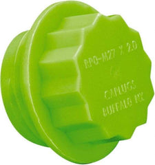 Caplugs - 12-Point Head, Threaded Plug - 34.54mm OD, Polypropylene, Green - Exact Industrial Supply