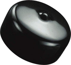 Caplugs - Flexible, Round Head Masking Cap - 2.14" OD, 1" Long, Vinyl, Black - Exact Industrial Supply