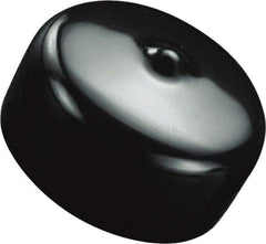 Caplugs - Flexible, Round Head Masking Cap - 9.45" OD, 1-3/4" Long, Vinyl, Black - Exact Industrial Supply