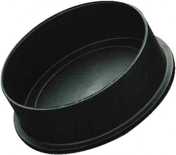 Caplugs - Conductive, Round Head, Static Dissipative Cap - 1.63" OD, 9/16" Long, Polyethylene Copolymer, Black - Exact Industrial Supply