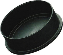 Caplugs - Conductive, Round Head, Static Dissipative Cap - 2.03" OD, 9/16" Long, Polyethylene Copolymer, Black - Exact Industrial Supply