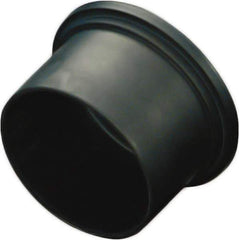 Caplugs - 2.221" ID, Conductive, Round Head Plug - 2.39" OD, 35/64" Long, Polyethylene Copolymer, Black - Exact Industrial Supply