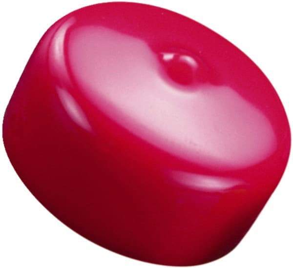 Caplugs - 0.203" ID, Round Head Cap - 0.29" OD, 1/2" Long, Vinyl, Yellow - Exact Industrial Supply