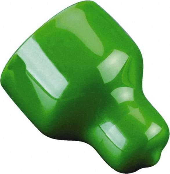 Caplugs - 1.041" ID, Pull-Tab, Round Head Cap - 1-3/8" Long, Vinyl, Green - Exact Industrial Supply