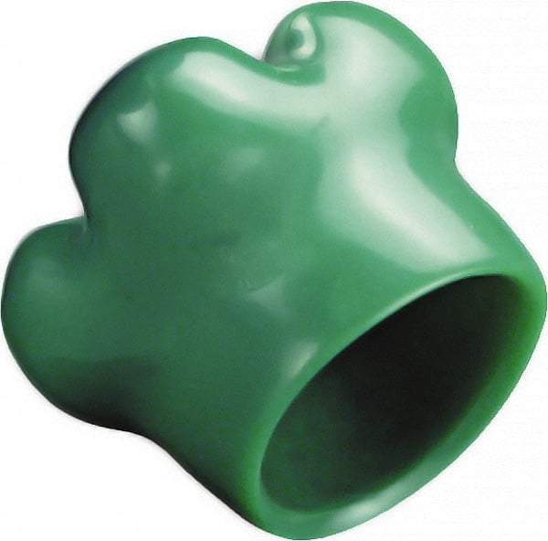 Caplugs - Round with Square Head Tube Cap - 2.64" OD, 1-1/2" Long, Vinyl, Green - Exact Industrial Supply