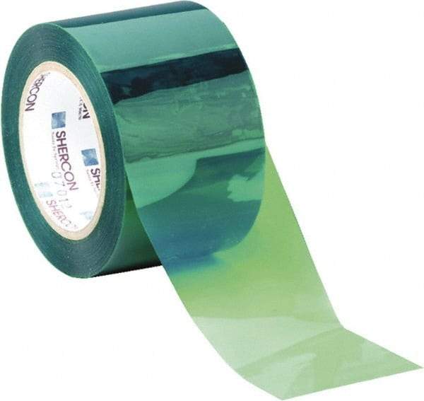 Caplugs - 3/4" Wide x 72 Yd Long Green Polyester Film High Temperature Masking Tape - Series PC25 0750, 6.5 mil Thick - Exact Industrial Supply