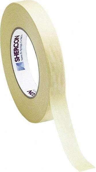 Caplugs - 1/2" Wide x 60 Yd Long Off-White Crepe Paper High Temperature Masking Tape - Series KD110500, 7.5 mil Thick - Exact Industrial Supply