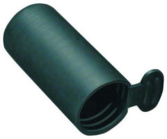 Caplugs - 0.609" ID, Round Head, Tear-Tab Masking Cap - 1-15/64" Long, Vinyl, Black - Exact Industrial Supply