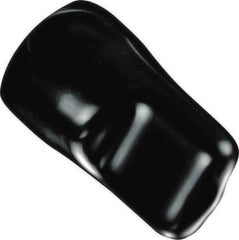 Caplugs - 0.41" ID, Pull-Tab, Round Head Masking Cap - 1-11/16" Long, Vinyl, Black - Exact Industrial Supply