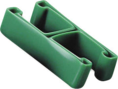 Caplugs - 3-1/4" x 3/4", Flexible Push-On I-Frame End Cap - 1-5/8" Long, Vinyl, Green - Exact Industrial Supply