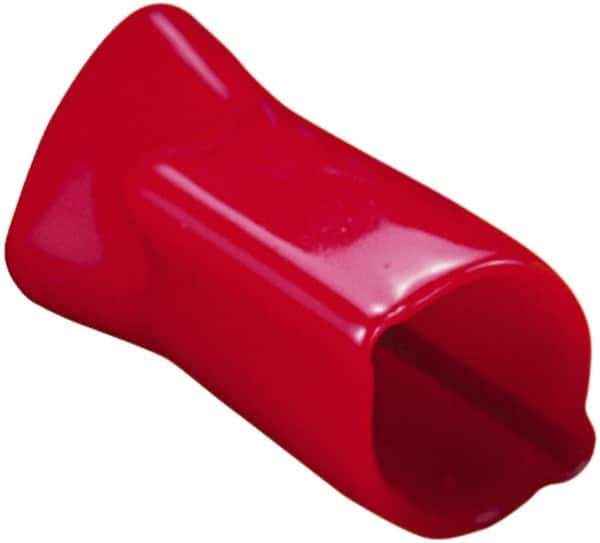 Caplugs - 0.4" ID, Round Head Vented Cap - 0.51" OD, 3/4" Long, Vinyl, Red - Exact Industrial Supply