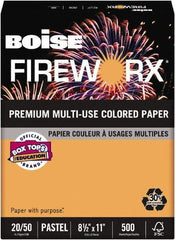 Boise - 8-1/2" x 11" Pumpkin Glow Colored Copy Paper - Use with Laser Printers, Copiers, Plain Paper Fax Machines, Multifunction Machines - Exact Industrial Supply