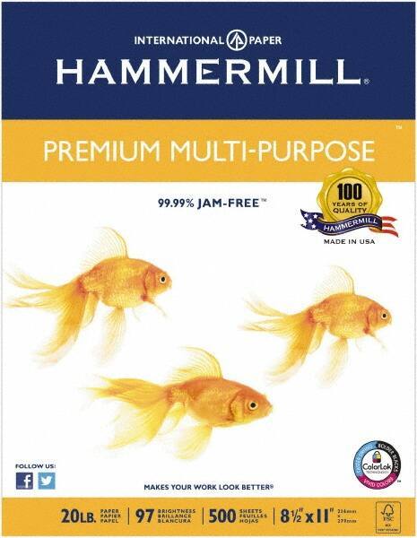 Hammermill - 8-1/2" x 11" White Copy Paper - Use with Inkjet Printers - Exact Industrial Supply