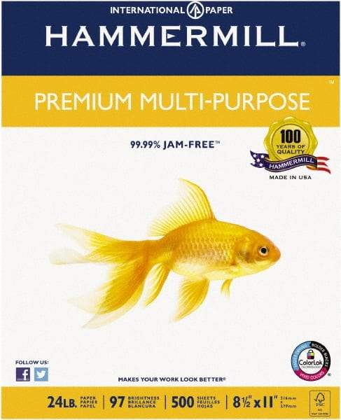 Hammermill - 8-1/2" x 11" White Copy Paper - Use with All Office Equipment - Exact Industrial Supply