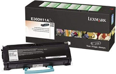 Lexmark - Black Toner Cartridge - Use with Lexmark E360d, E360dn, E460d, E460dw, E462dtn - Exact Industrial Supply