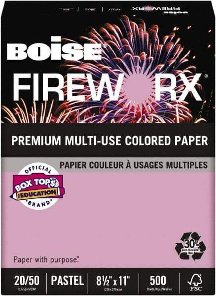 Boise - 8-1/2" x 11" Echo Orchid Colored Copy Paper - Use with Laser Printers, Copiers, Plain Paper Fax Machines, Multifunction Machines - Exact Industrial Supply