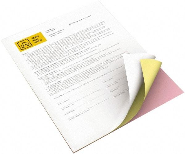 Xerox - 8-1/2" x 11" White, Canary & Pink Digital Carbonless Paper - Use with Laser Copiers, Laser Printers - Exact Industrial Supply