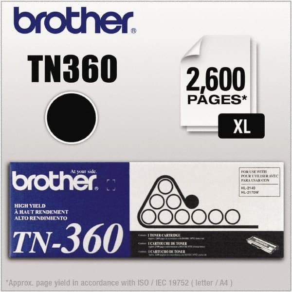 Brother - Black Toner Cartridge - Use with Brother DCP-7030, 7040, HL-2140, 2150N, 2170W, MFC-7320, 7340, 7345N, 7440N, 7840W - Exact Industrial Supply
