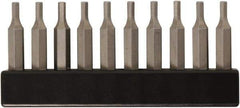 Wiha - 9/64" Hex Screwdriver Bit - 4mm Drive, 28mm OAL - Exact Industrial Supply