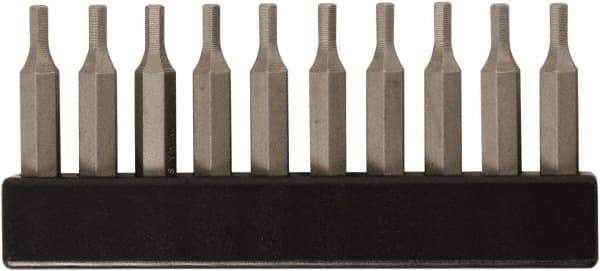 Wiha - 1/8" Hex Screwdriver Bit - 4mm Drive, 28mm OAL - Exact Industrial Supply