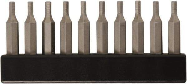 Wiha - 1/16" Hex Screwdriver Bit - 4mm Drive, 28mm OAL - Exact Industrial Supply